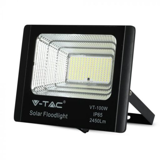V-TAC 35W LED napelemes (SOLAR) reflektor távirányítóval 120° 4000K fekete házas  - 8576