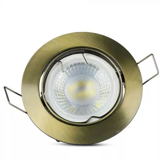 V-TAC Led GU10 Spot Keret kerek állítható beépíthető - arany - 8579