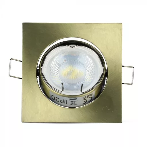 V-TAC Led GU10 Spot Keret négyzet állítható beépíthető - arany - 8581