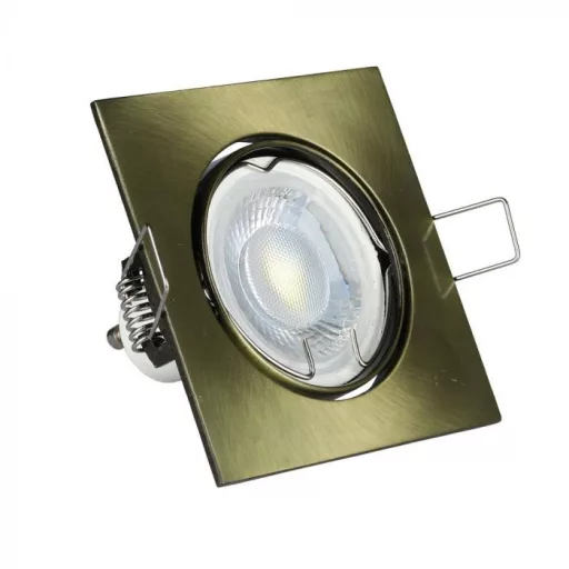 V-TAC Led GU10 Spot Keret négyzet állítható beépíthető - arany - 8581