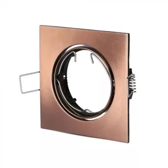   V-TAC Led GU10 Spot Keret négyzet állítható beépíthető - bronz - 8582