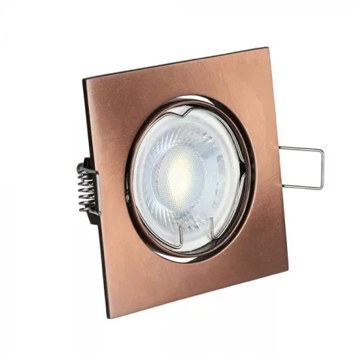 V-TAC Led GU10 Spot Keret négyzet állítható beépíthető - bronz - 8582