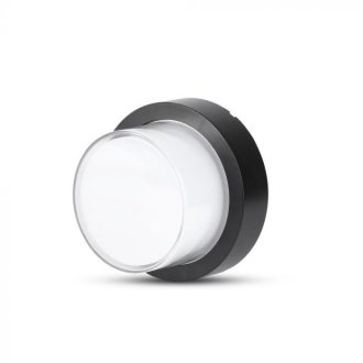   V-TAC LED Fali világítás kerek forma 7W IP65 3000K - fekete - 8611