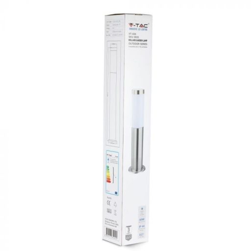 V-TAC Kerti lámpa 1xE27 800 mm IP44 - matt króm - 8625
