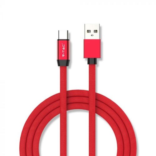 V-TAC 1M C Típusú USB kábel piros - arany széria - 8631