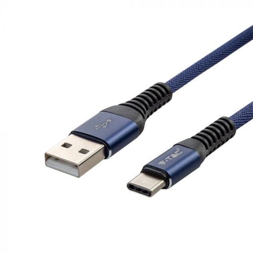 V-TAC 1M C Típusú USB kábel kék - arany széria - 8633