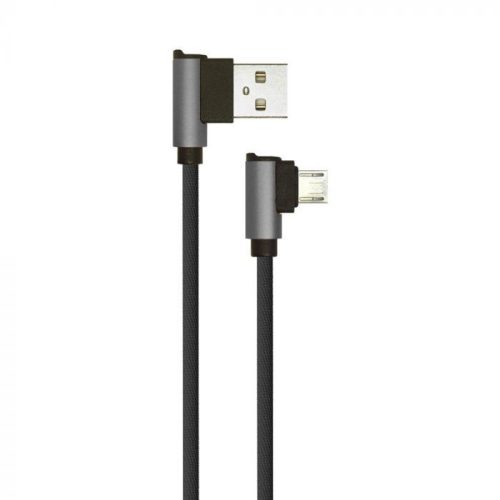 V-TAC 1M Micro USB kábel fekete - gyémánt széria - 8635