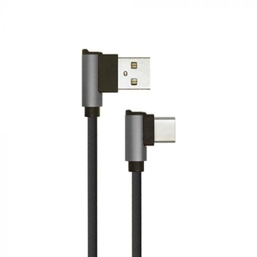 V-TAC 1M C Típusú USB kábel fekete - gyémánt széria - 8638