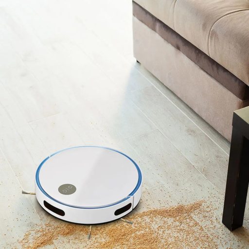 V-TAC Fehér és kék robot porszívó távirányítóval - 8660