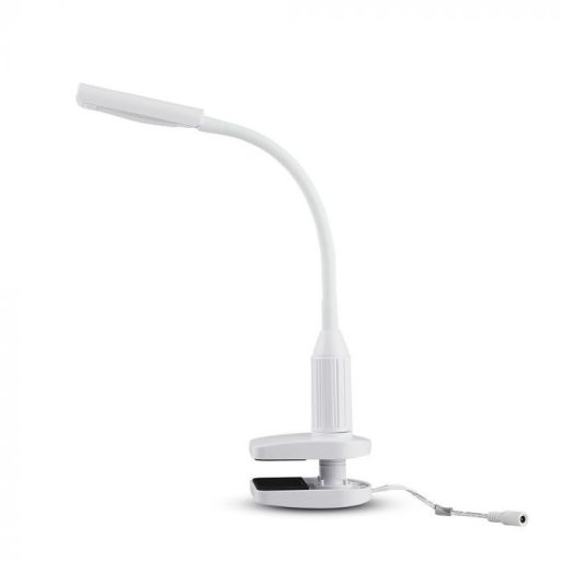V-TAC LED 7W Csiptetős asztali lámpa, fehér 3000K - 8672