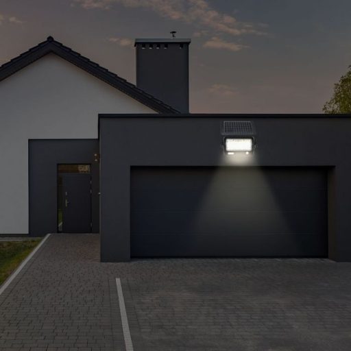 V-TAC 10W LED napelemes (SOLAR) reflektor USB aljzattal 90° 4000K fekete házas  - 8674