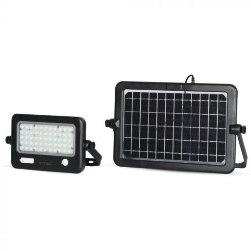 V-TAC 10W LED napelemes (SOLAR) reflektor USB aljzattal 90° 4000K fekete házas  - 8674