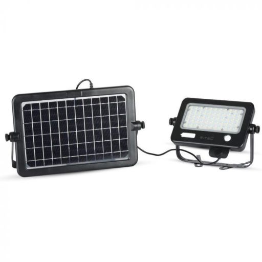 V-TAC 10W LED napelemes (SOLAR) reflektor USB aljzattal 90° 4000K fekete házas  - 8674