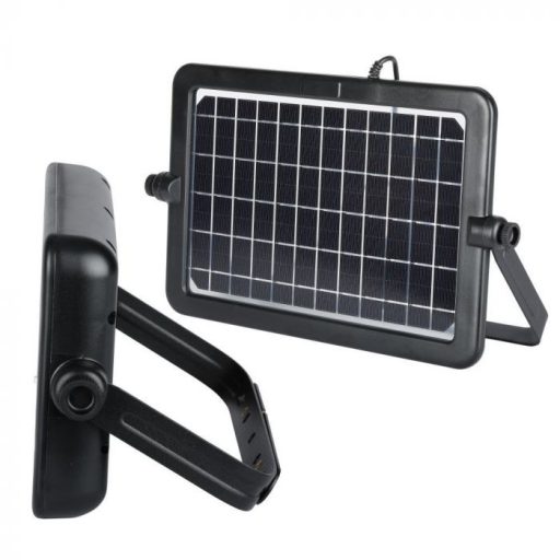 V-TAC 10W LED napelemes (SOLAR) reflektor USB aljzattal 90° 4000K fekete házas  - 8674