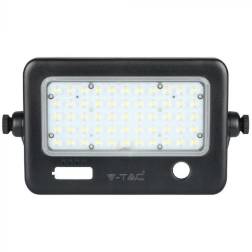 V-TAC 10W LED napelemes (SOLAR) reflektor USB aljzattal 90° 4000K fekete házas  - 8674