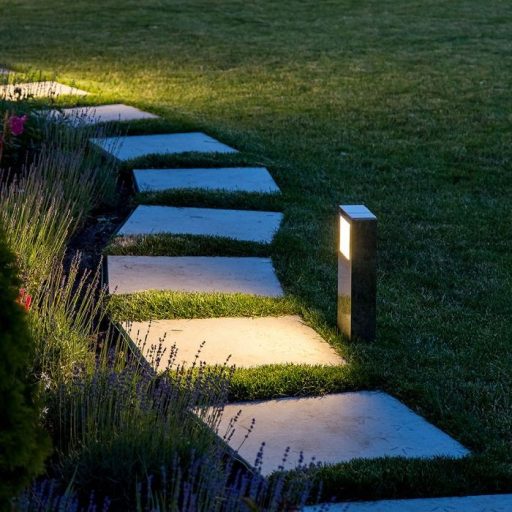 V-TAC LED kerti beton lámpa 12W IP65 3000K - sötét szürke - 8698