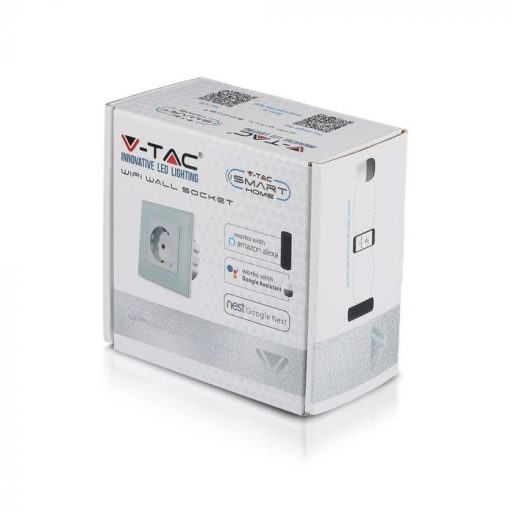 V-TAC Smart WIFI-s csatlakozóaljzat - fehér - 8798