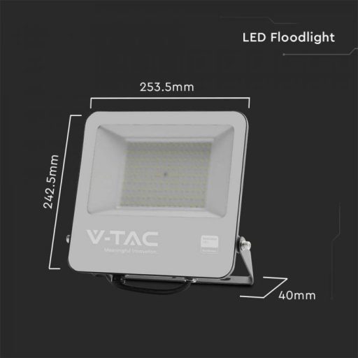 V-TAC 100W LED reflektor 100° 6500K fekete házas (Samsung Chip) - 8847