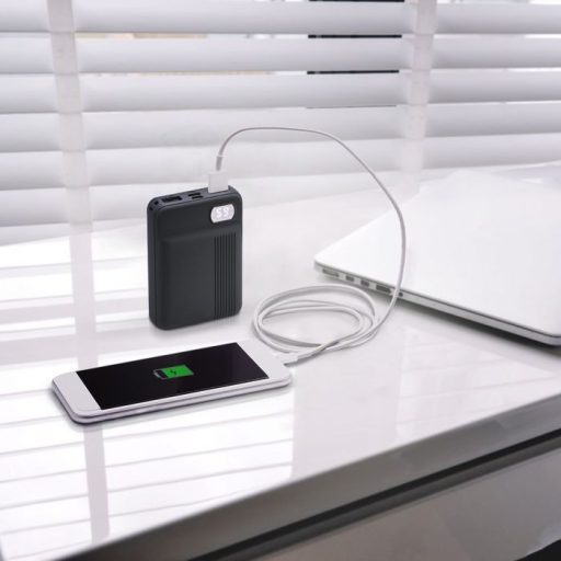 V-TAC Powerbank (hordozható töltő) 10000mAh szürke - 8852