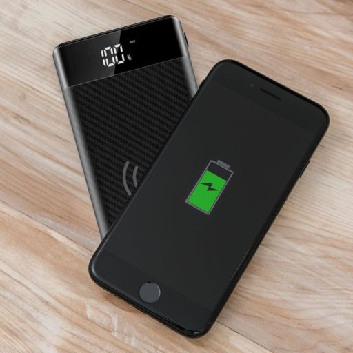 V-TAC POWER BANK (hordozható töltő) beépített micro USB kábellel 20.000 mAh - fekete - 8859