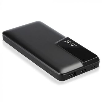   V-TAC POWER BANK (hordozható töltő) 10000mAh digitális kijelző, USB C - fekete - 8869