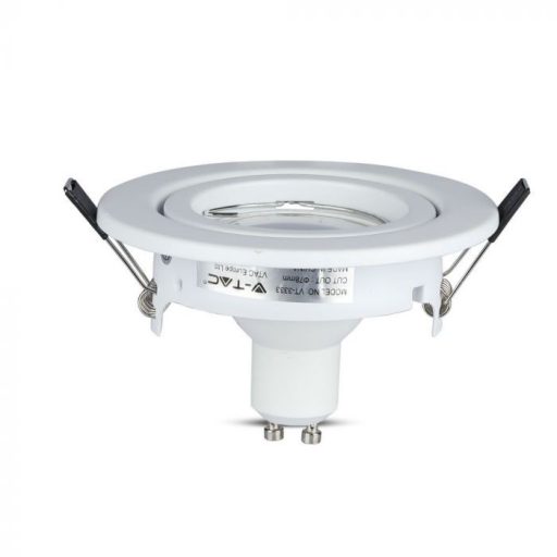 V-TAC LED spotlámpa  csomag (3 db  + 3 db fehér keret) GU10 MR16 5W 110° 6400K spot - 8883