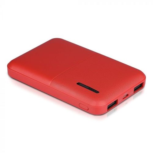 V-TAC POWER BANK (hordozható töltő) 5000mAh - piros - 8894