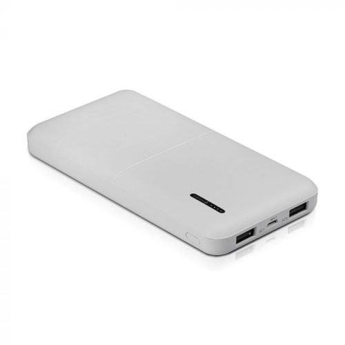 V-TAC POWER BANK (hordozhetó töltő) 10000mAh - fehér - 8898