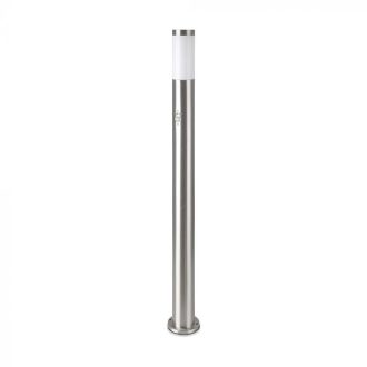   V-TAC E27 Kerti állólámpa mozgásérzékelővel, kör szatén nikkel 1100 mm IP44 - 8967