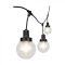 V-TAC Fekete foglalatos füzér 6xE27 3m IP65 - 8971