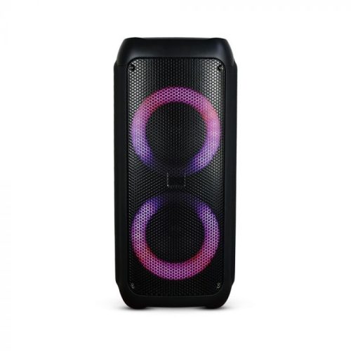 V-TAC 35W Tölthető party hangfal, vezetékes mikrofon, RF távirányítás, Bluetooth RGB 2*6.5 inch - 8981