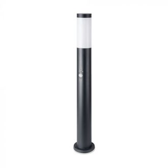   V-TAC E27 Mozgásérzékelős Kerti állólámpa, kör, fekete 800 mm IP44 - 8984