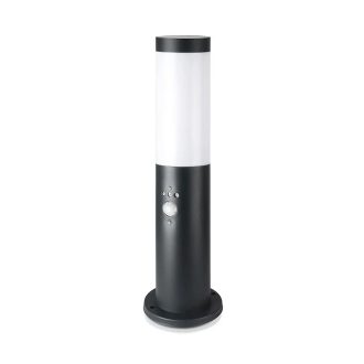   V-TAC E27 Mozgásérzékelős Kerti állólámpa, kör, fekete 450 mm IP44 - 8985