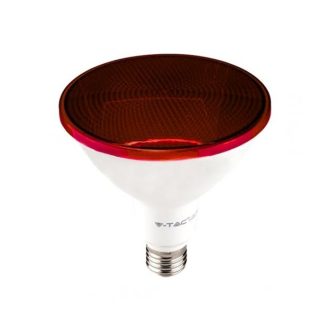   V-TAC Vízálló színes LED izzó  E27 PAR38 17W 100° piros IP65 spot - 92065
