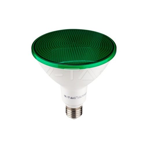 V-TAC Vízálló színes LED izzó  E27 PAR38 17W 100° zöld IP65 spot - 92067