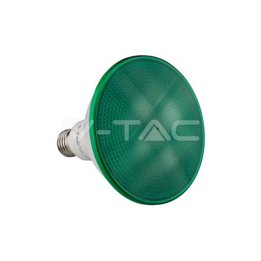 V-TAC Vízálló színes LED izzó  E27 PAR38 17W 100° zöld IP65 spot - 92067
