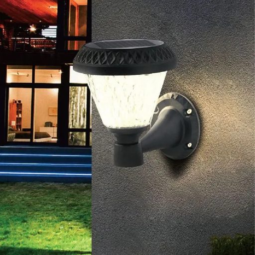 V-TAC LED Napelemes (Solar) fali lámpa 0,8W - CCT - fekete - 93575