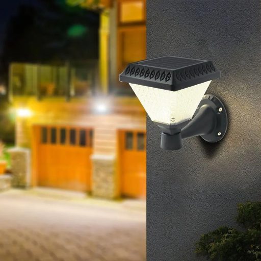 V-TAC LED Napelemes (Solar) fali lámpa 0,8W - CCT - fekete - 93578