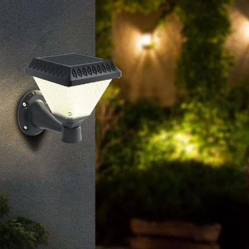 V-TAC LED Napelemes (Solar) fali lámpa 0,8W - CCT - fekete - 93578
