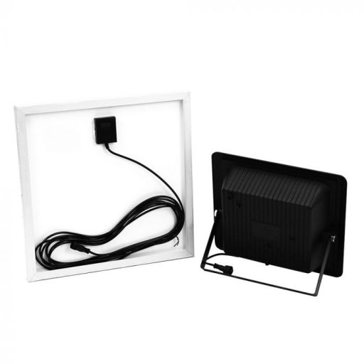 V-TAC 20W LED napelemes (SOLAR) reflektor távirányítóval 120° 6000K fekete házas  - 94010