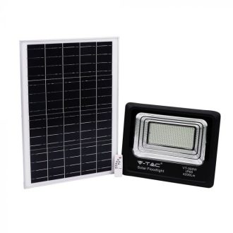   V-TAC 50W LED napelemes (SOLAR) reflektor távirányítóval 120° 6000K fekete házas  - 94027