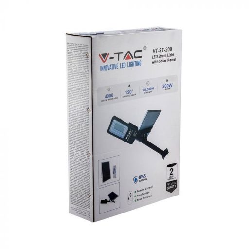 V-TAC 50W LED LED utcai lámpa Napelemes (SOLAR) 6000K - 95509
