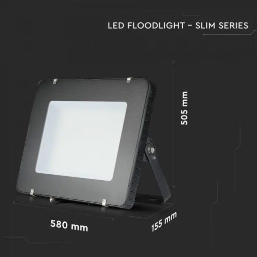 V-TAC 500W LED reflektor 120lm/W 100° 4000K fekete házas (Samsung Chip) - 966