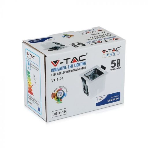 V-TAC LED Mélysugárzó SAMSUNG Chip 4W SMD Reflektor 12° fehér 5700K - 970