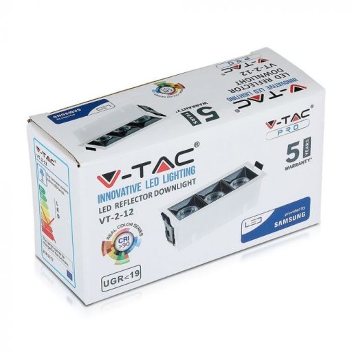 V-TAC LED Mélysugárzó SAMSUNG Chip 12W SMD Reflektor 12° fehér 5700K - 973