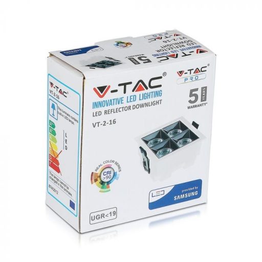 V-TAC LED Mélysugárzó SAMSUNG Chip 16W SMD Reflektor 12° fehér 4000K - 977