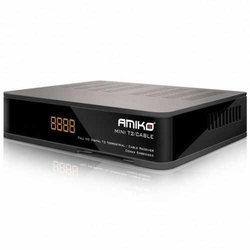 AMIKO MINI HD T2 / C HD KOMPAKT MÉRETŰ DIGITÁLIS T2 földi / kábeles vevő + médiplayer