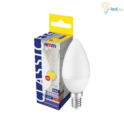 AMM LED lámpa E14 C37 3.5W 180° 6500K gyertya - AMM03002