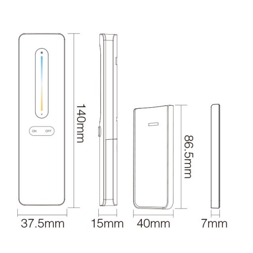 MI LIGHT - MIBOXER RF DIMMER TÁVIRÁNYÍTÓ EGYSZÍNŰ LED SZALAGHOZ - C3
