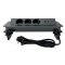 Commel bútorba építhető elosztó 3680W 3x16A 1xUSB A+C 250V 2m fekete kerettel - 235-102